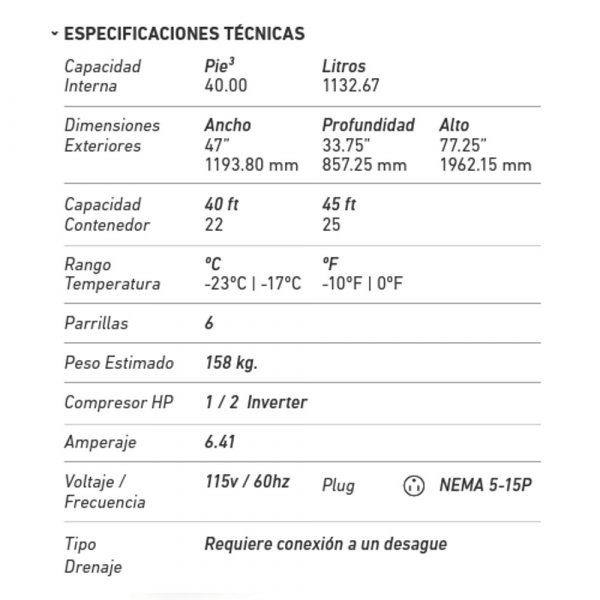 Freezer Vertical Farco Puerta Solida Uf-40-Tmi